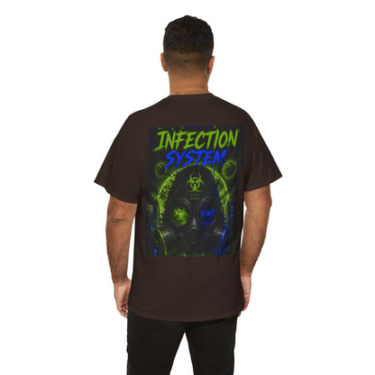 Infection System Graphic Tee — Gas Mask Biohazard Streetwear