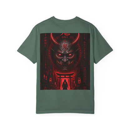 Demon Gate Graphic T-Shirt — Red Oni Samurai Back Print