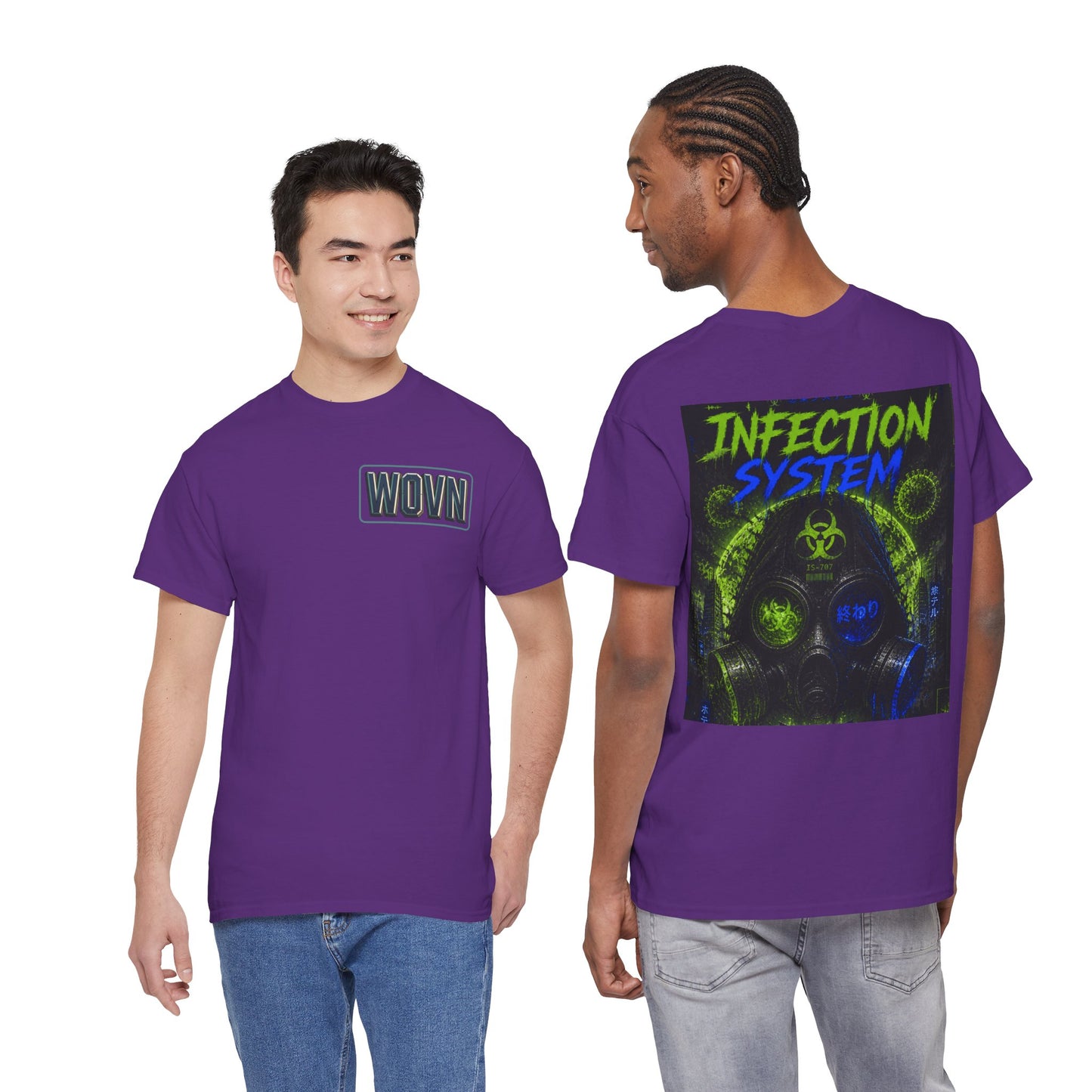 Infection System Graphic Tee — Gas Mask Biohazard Streetwear