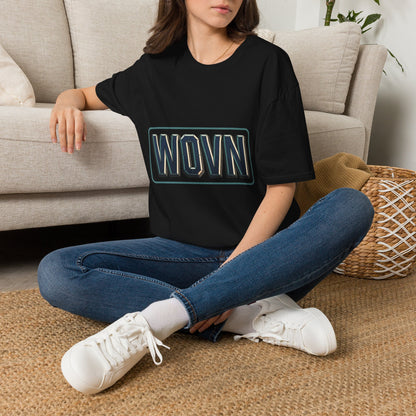 WOVN Retro Block Logo T‑Shirt — Vintage Athletic Graphic Tee