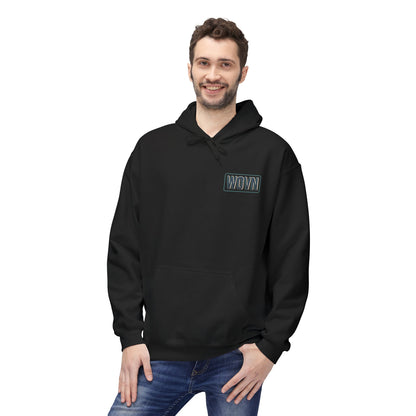WOVN Cyber-Gothic Face Hoodie — Dark Futuristic Art Pullover