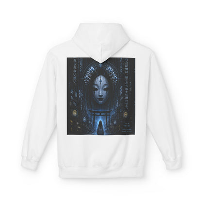 WOVN Cyber-Gothic Face Hoodie — Dark Futuristic Art Pullover