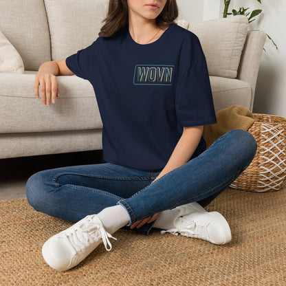 WOVN Retro Patch T-Shirt — Bold Vintage Logo Tee