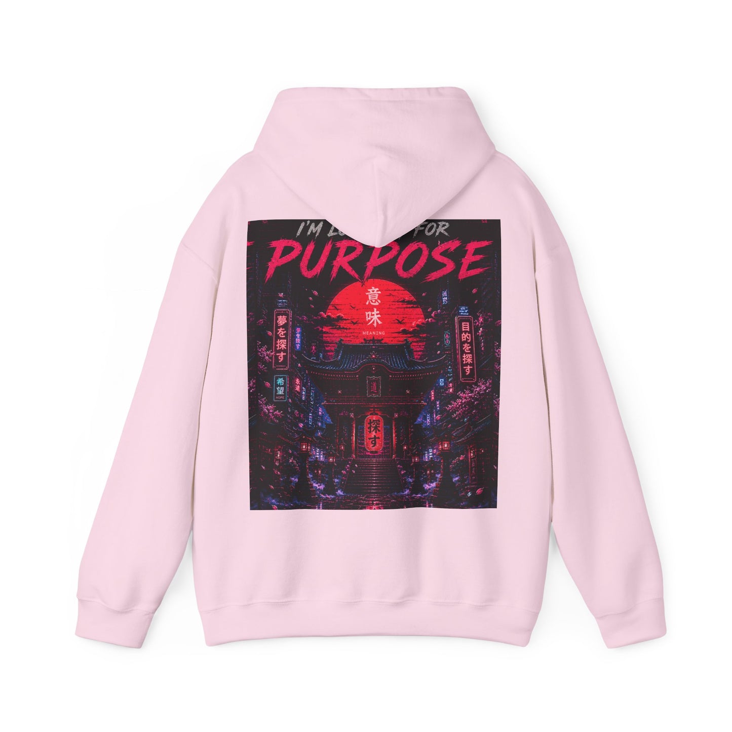 Purpose Neon City Hoodie — “I’m Here For Purpose” Streetwear Pullover