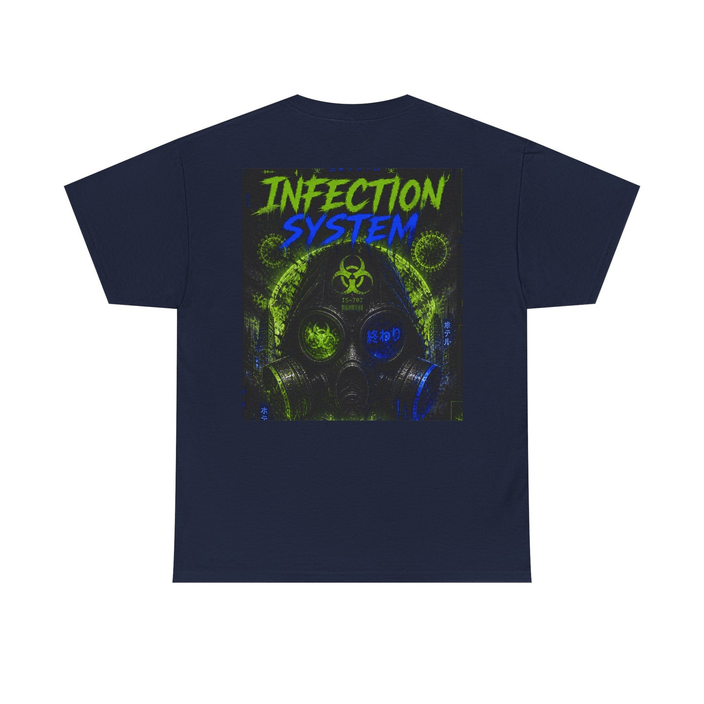 Infection System Graphic Tee — Gas Mask Biohazard Streetwear