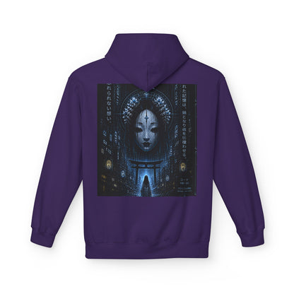 WOVN Cyber-Gothic Face Hoodie — Dark Futuristic Art Pullover