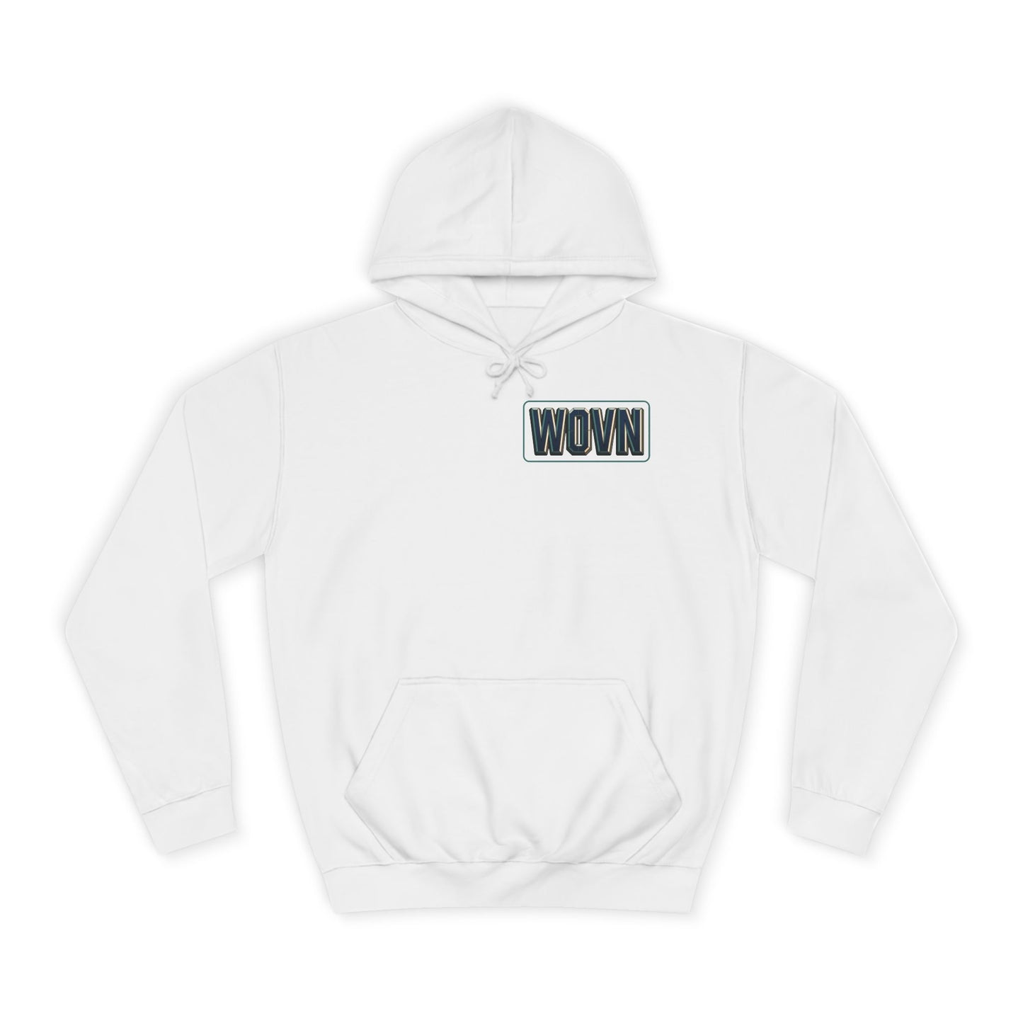 College Hoodie — "Where Is Your Peace?" Neon Skull Graphic