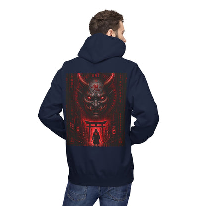 Hoodie — Red Oni Shrine Graphic Hoodie (WOVN Chest Logo)