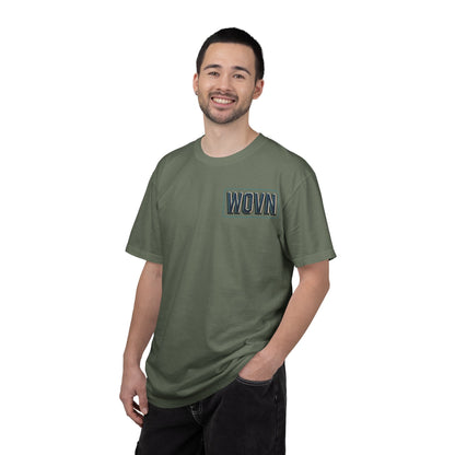 T-Shirt — 'WOVN' Tengu Cyberpunk Graphic Tee (Garment-Dyed)
