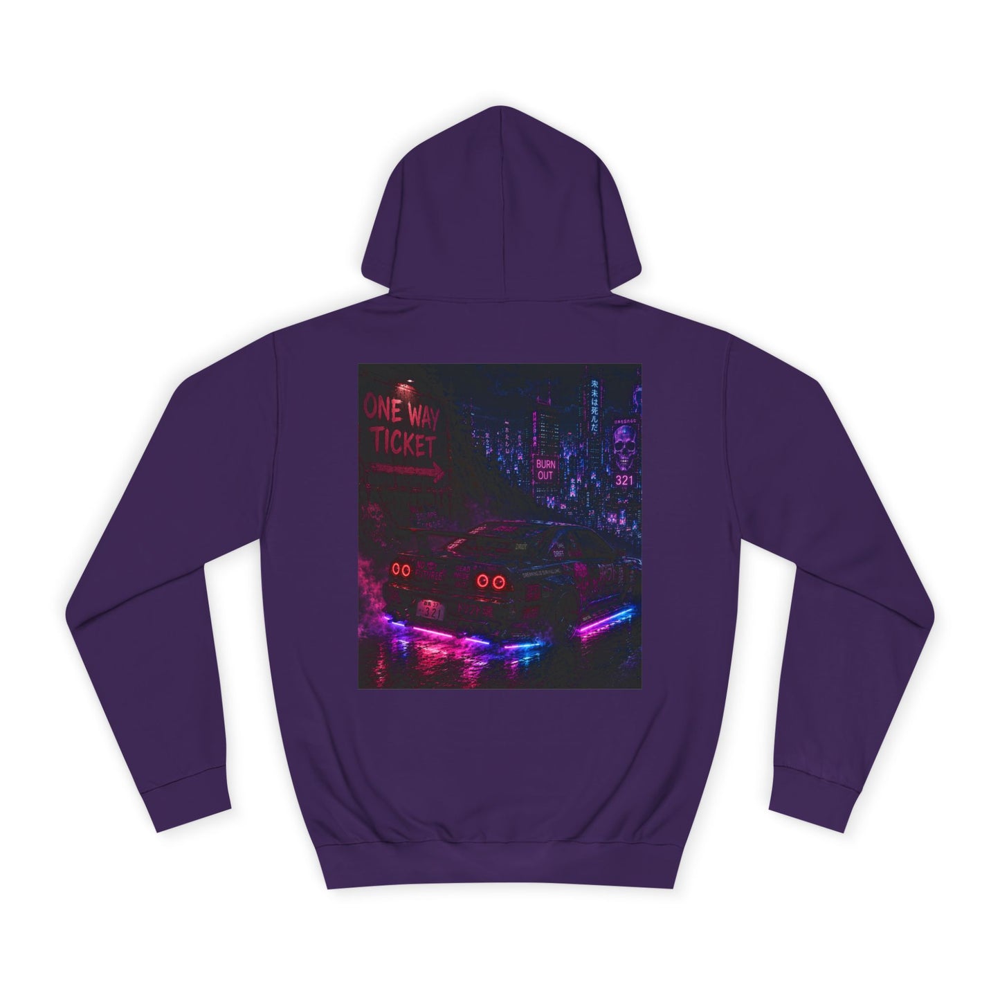 WOVN Neon City Hoodie — Retro Cyberpunk Streetwear Pullover