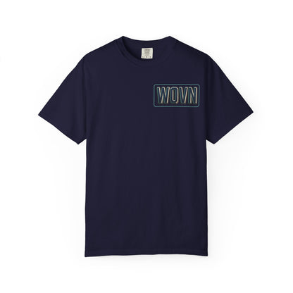 T-Shirt — 'WOVN' Tengu Cyberpunk Graphic Tee (Garment-Dyed)