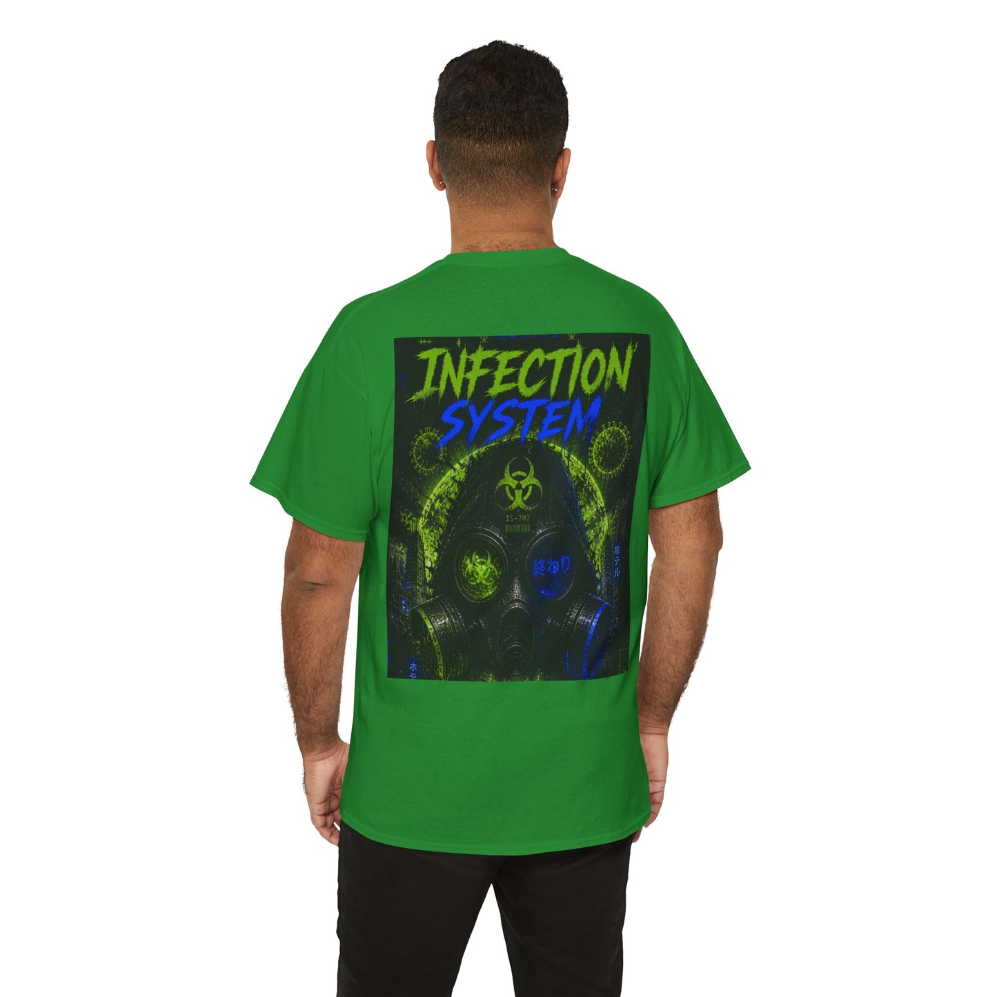 Infection System Graphic Tee — Gas Mask Biohazard Streetwear