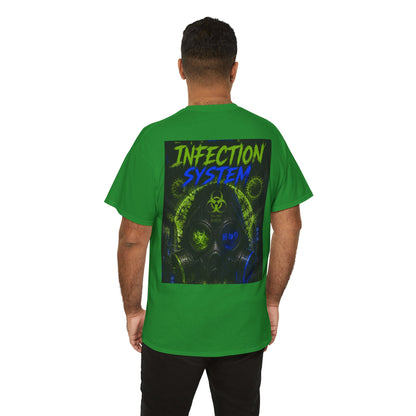 Infection System Graphic Tee — Gas Mask Biohazard Streetwear