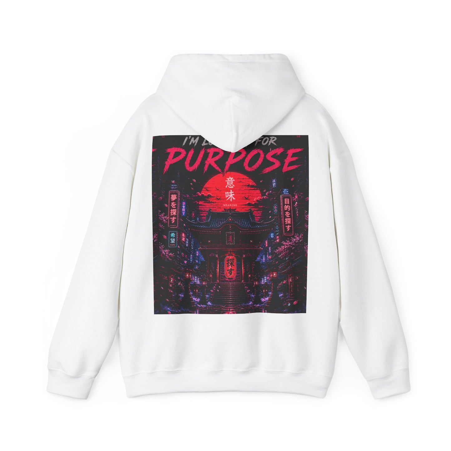 Purpose Neon City Hoodie — “I’m Here For Purpose” Streetwear Pullover