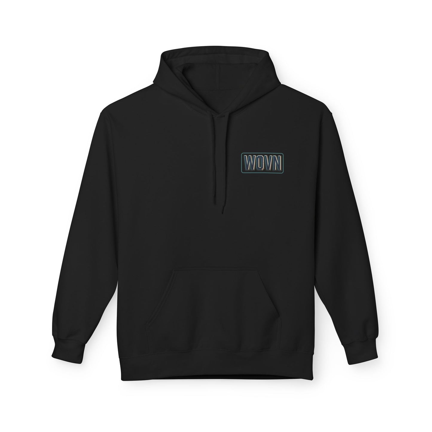 WOVN Cyber-Gothic Face Hoodie — Dark Futuristic Art Pullover