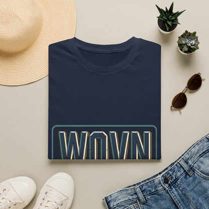 WOVN Retro Block Logo T‑Shirt — Vintage Athletic Graphic Tee