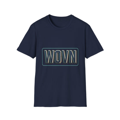 WOVN Retro Block Logo T‑Shirt — Vintage Athletic Graphic Tee