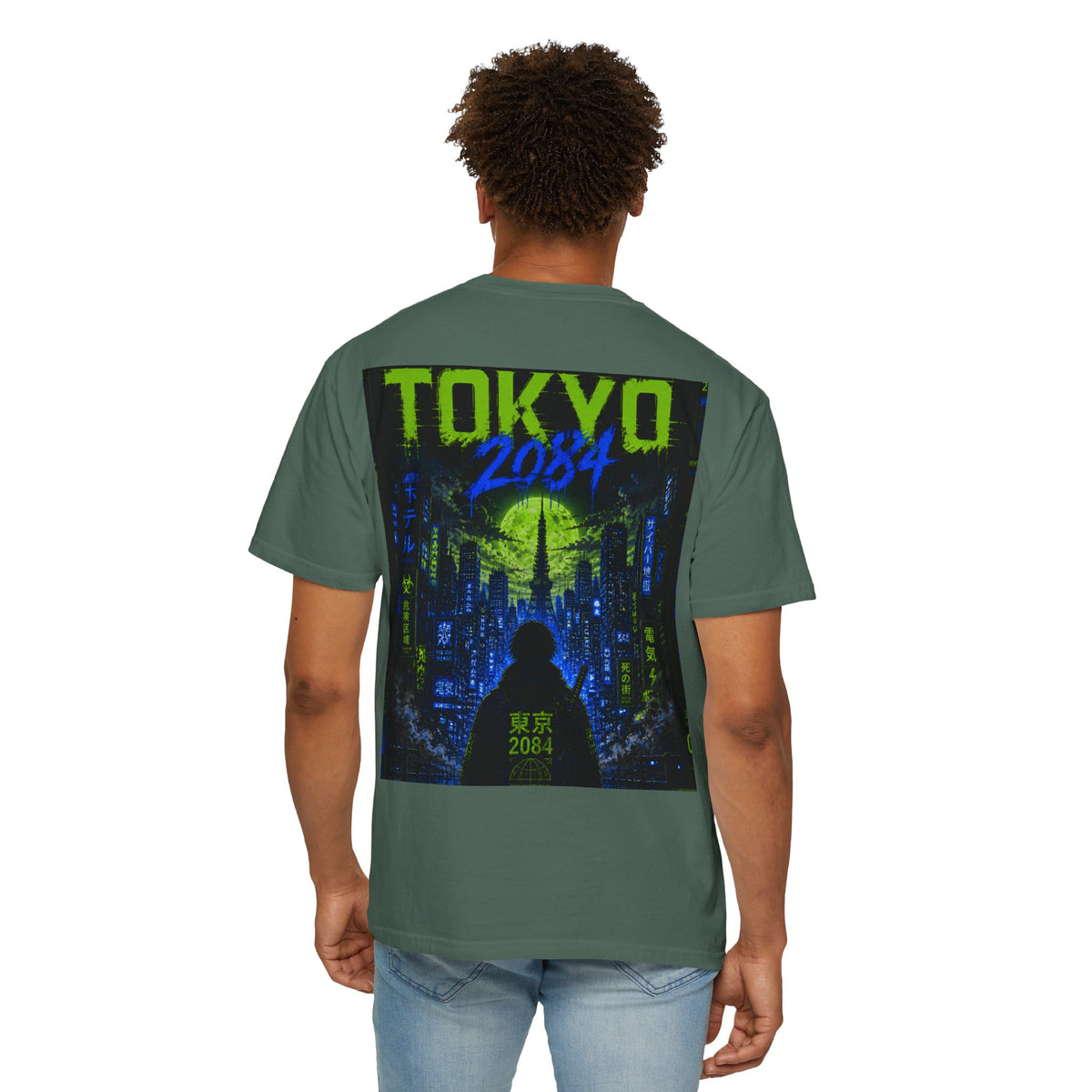 Tokyo 2084 Graphic T-Shirt — Neon Cyberpunk WOVN Design