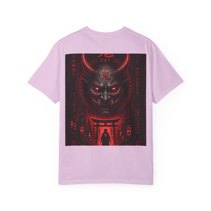 Demon Gate Graphic T-Shirt — Red Oni Samurai Back Print