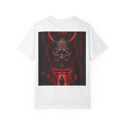 Demon Gate Graphic T-Shirt — Red Oni Samurai Back Print