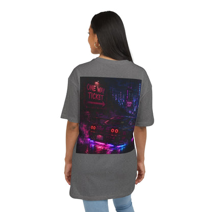 WOVN Neon City Tee — 'One Way Ticket' Oversized Graphic T-Shirt