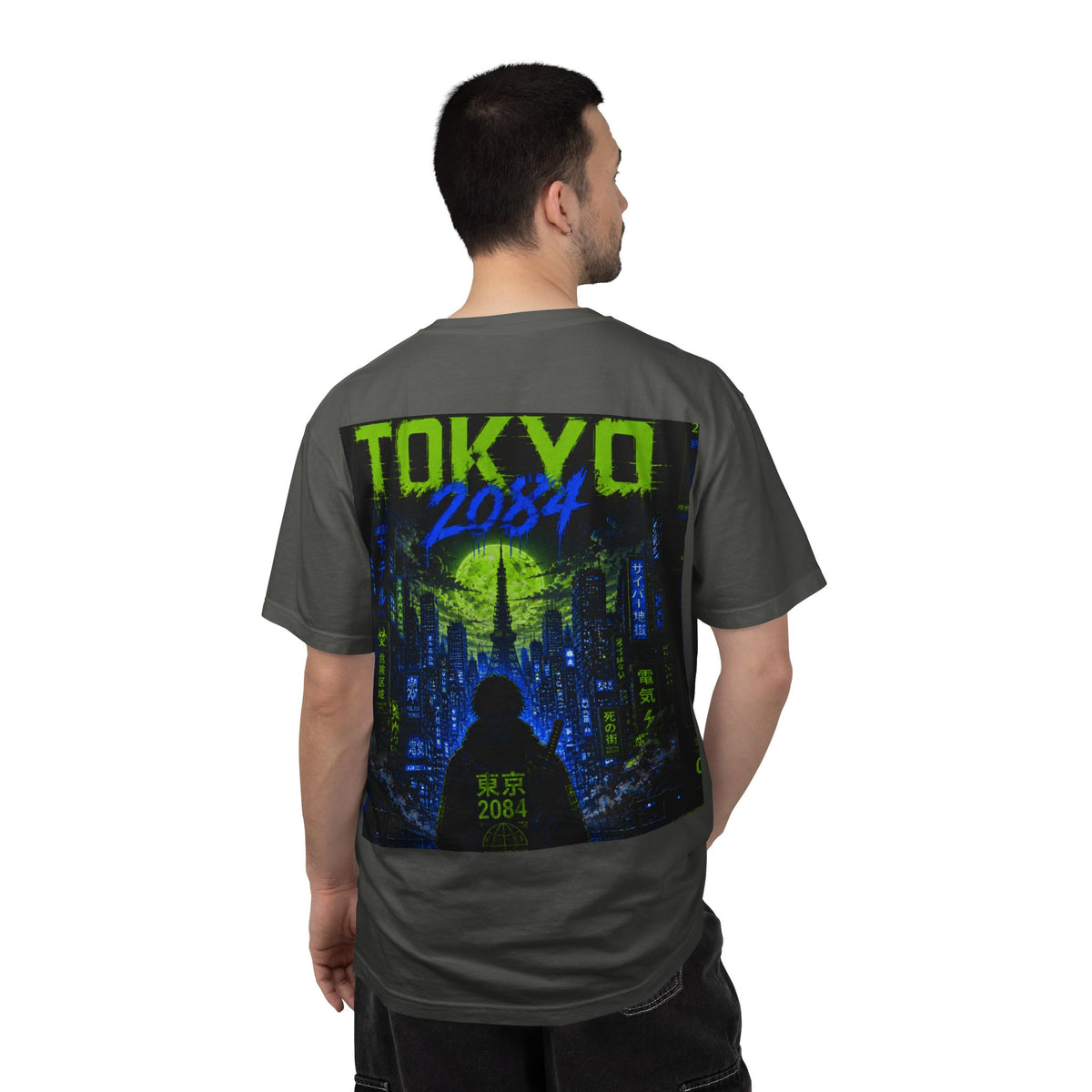 Tokyo 2084 Graphic T-Shirt — Neon Cyberpunk WOVN Design