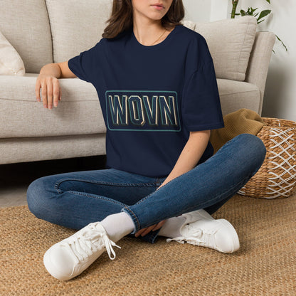 WOVN Retro Block Logo T‑Shirt — Vintage Athletic Graphic Tee