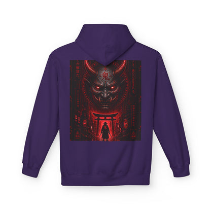 Hoodie — Red Oni Shrine Graphic Hoodie (WOVN Chest Logo)