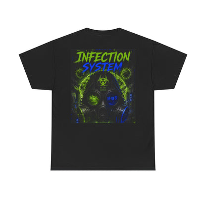 Infection System Graphic Tee — Gas Mask Biohazard Streetwear