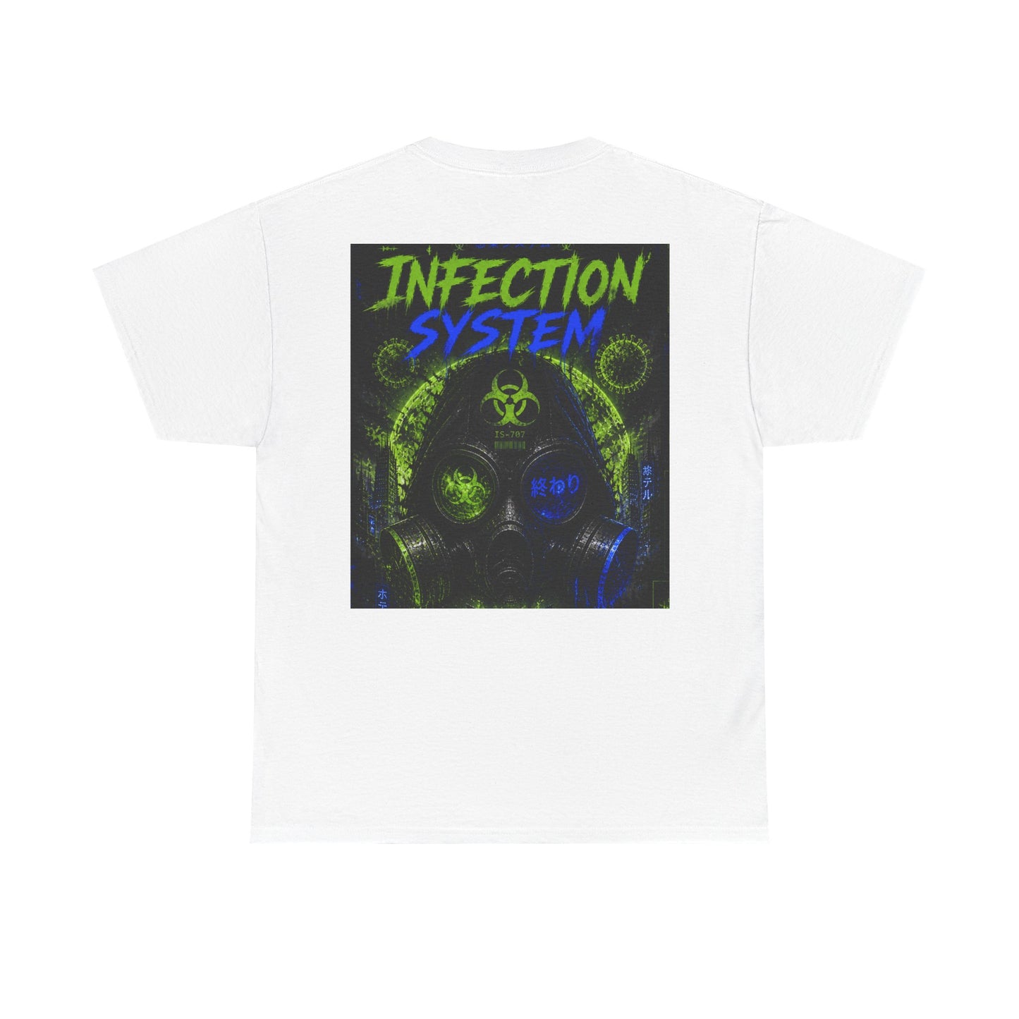 Infection System Graphic Tee — Gas Mask Biohazard Streetwear