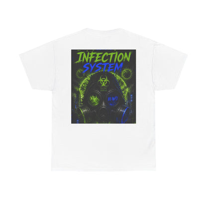 Infection System Graphic Tee — Gas Mask Biohazard Streetwear