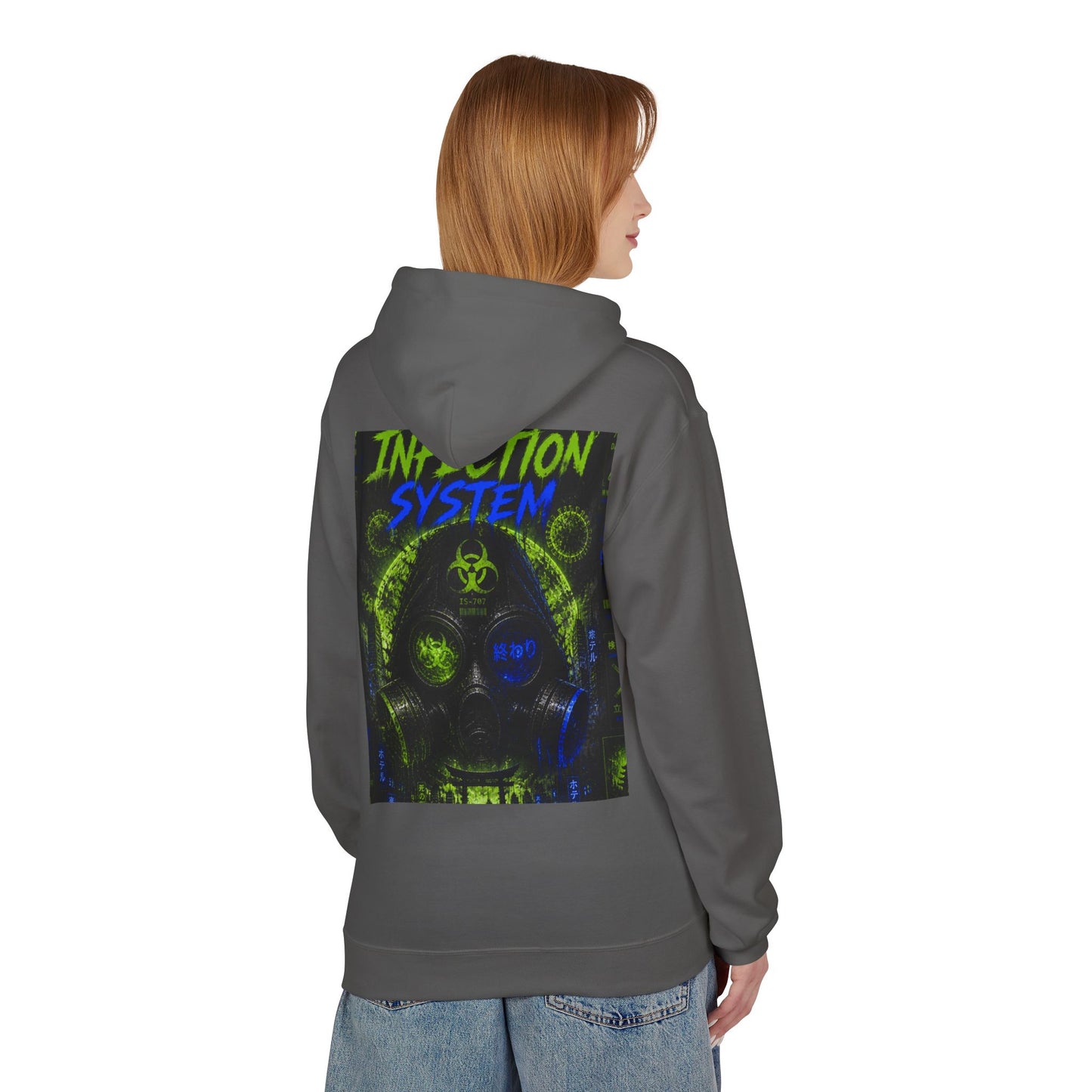 Hoodie - 'WOVN' Infection System Graphic Hoodie (Biohazard Streetwear)