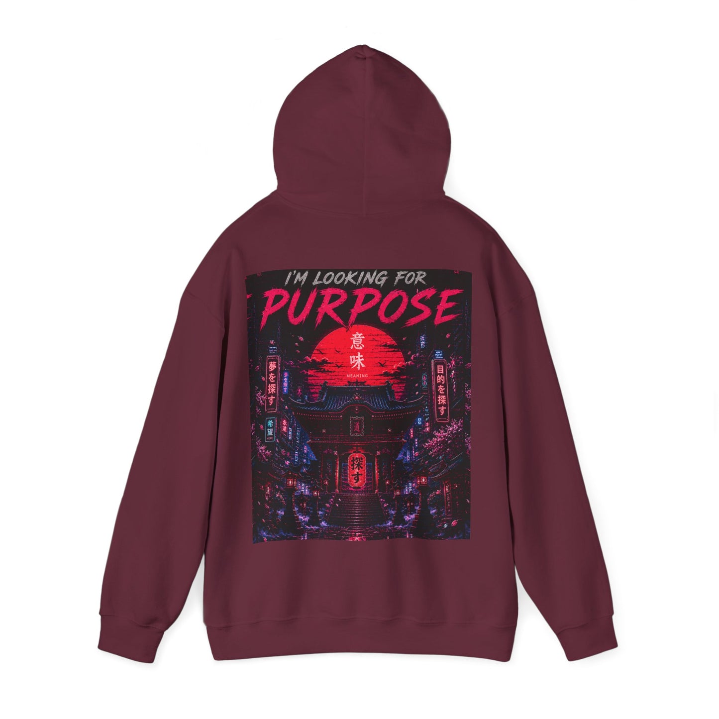 Purpose Neon City Hoodie — “I’m Here For Purpose” Streetwear Pullover