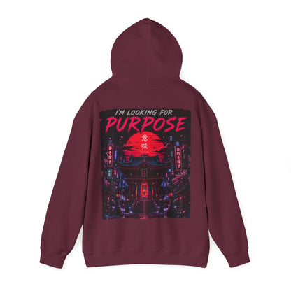 Purpose Neon City Hoodie — “I’m Here For Purpose” Streetwear Pullover