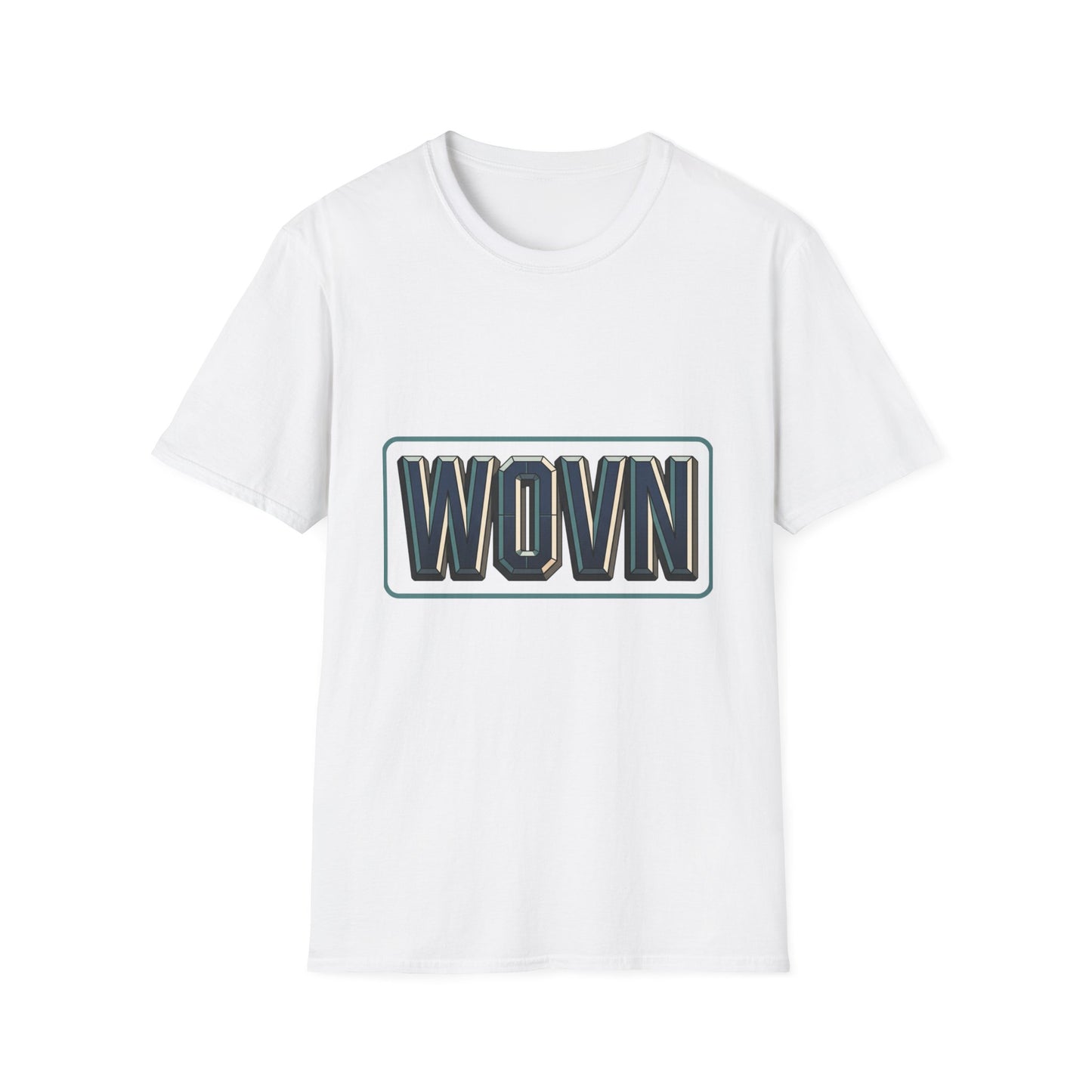 WOVN Retro Block Logo T‑Shirt — Vintage Athletic Graphic Tee