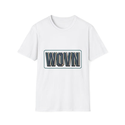 WOVN Retro Block Logo T‑Shirt — Vintage Athletic Graphic Tee