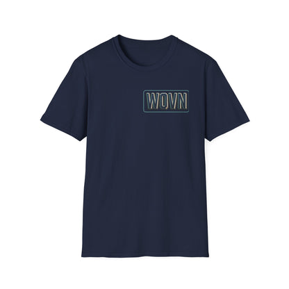 WOVN Retro Patch T-Shirt — Bold Vintage Logo Tee