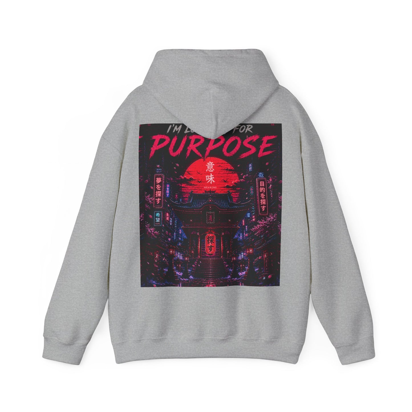 Purpose Neon City Hoodie — “I’m Here For Purpose” Streetwear Pullover