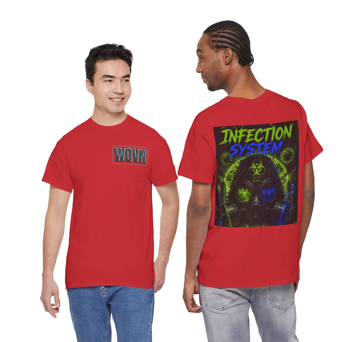 Infection System Graphic Tee — Gas Mask Biohazard Streetwear