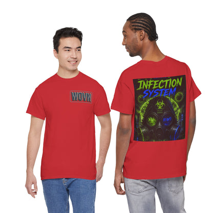 Infection System Graphic Tee — Gas Mask Biohazard Streetwear