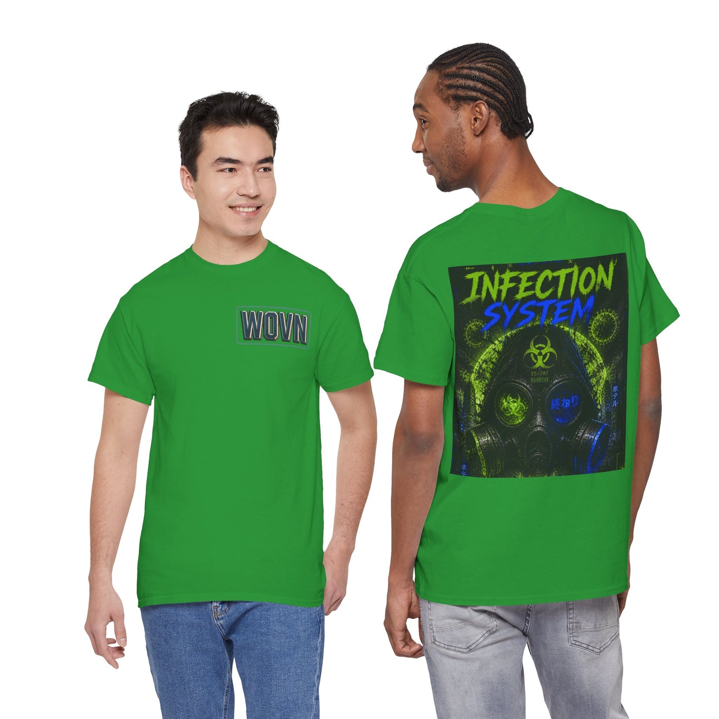 Infection System Graphic Tee — Gas Mask Biohazard Streetwear