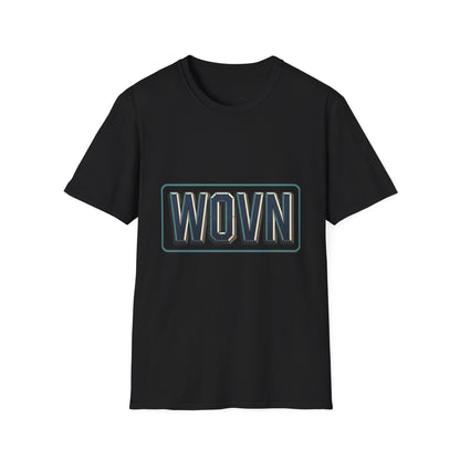 WOVN Retro Block Logo T‑Shirt — Vintage Athletic Graphic Tee