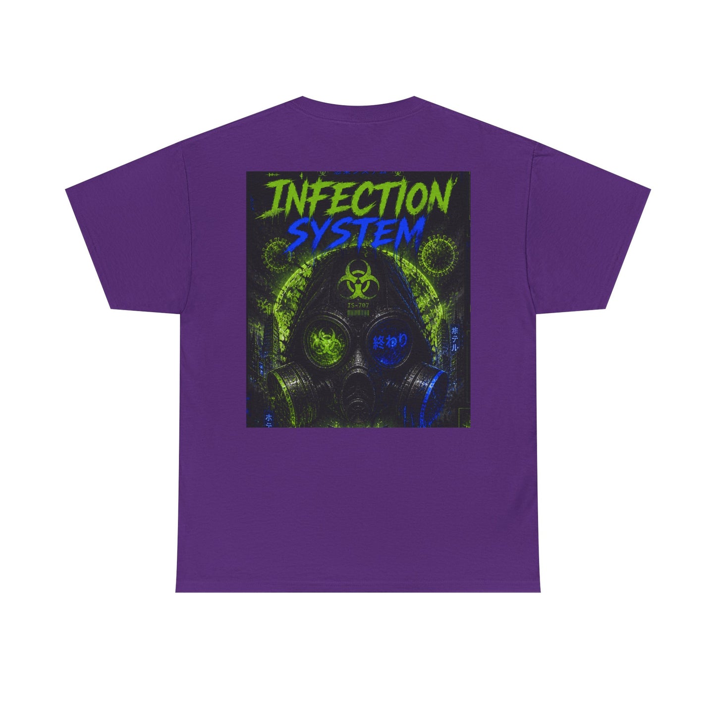 Infection System Graphic Tee — Gas Mask Biohazard Streetwear