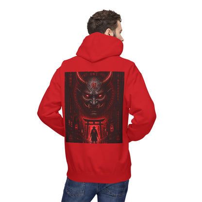 Hoodie — Red Oni Shrine Graphic Hoodie (WOVN Chest Logo)