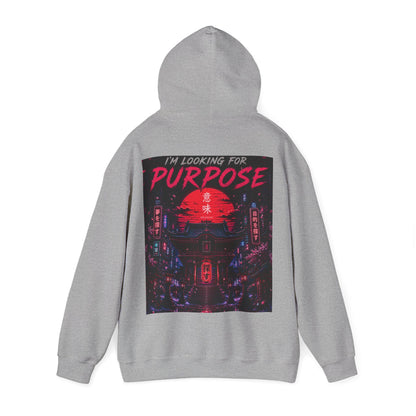 Purpose Neon City Hoodie — “I’m Here For Purpose” Streetwear Pullover