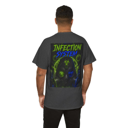 Infection System Graphic Tee — Gas Mask Biohazard Streetwear