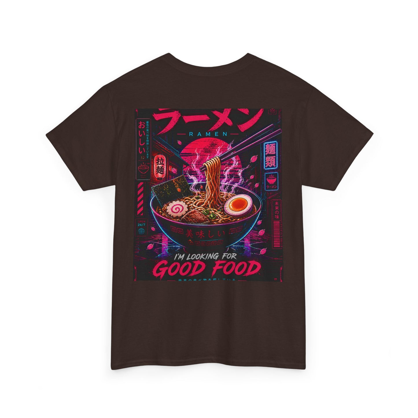 Ramen Night Graphic Tee — "I'm Looking for Good Food" Japanese Streetwear T-Shirt