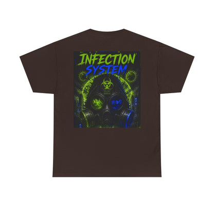 Infection System Graphic Tee — Gas Mask Biohazard Streetwear