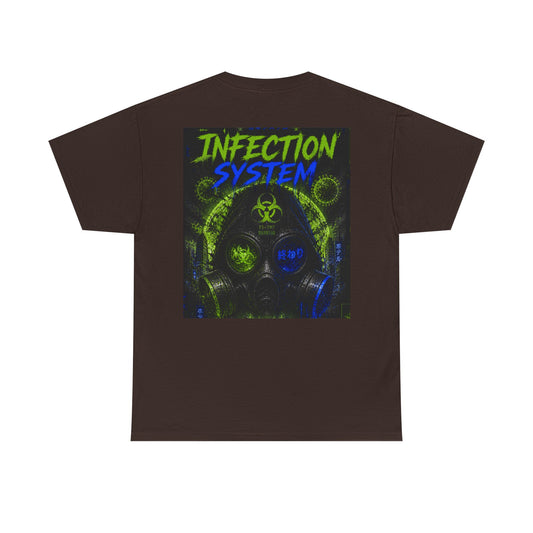 Infection System Graphic Tee — Gas Mask Biohazard Streetwear