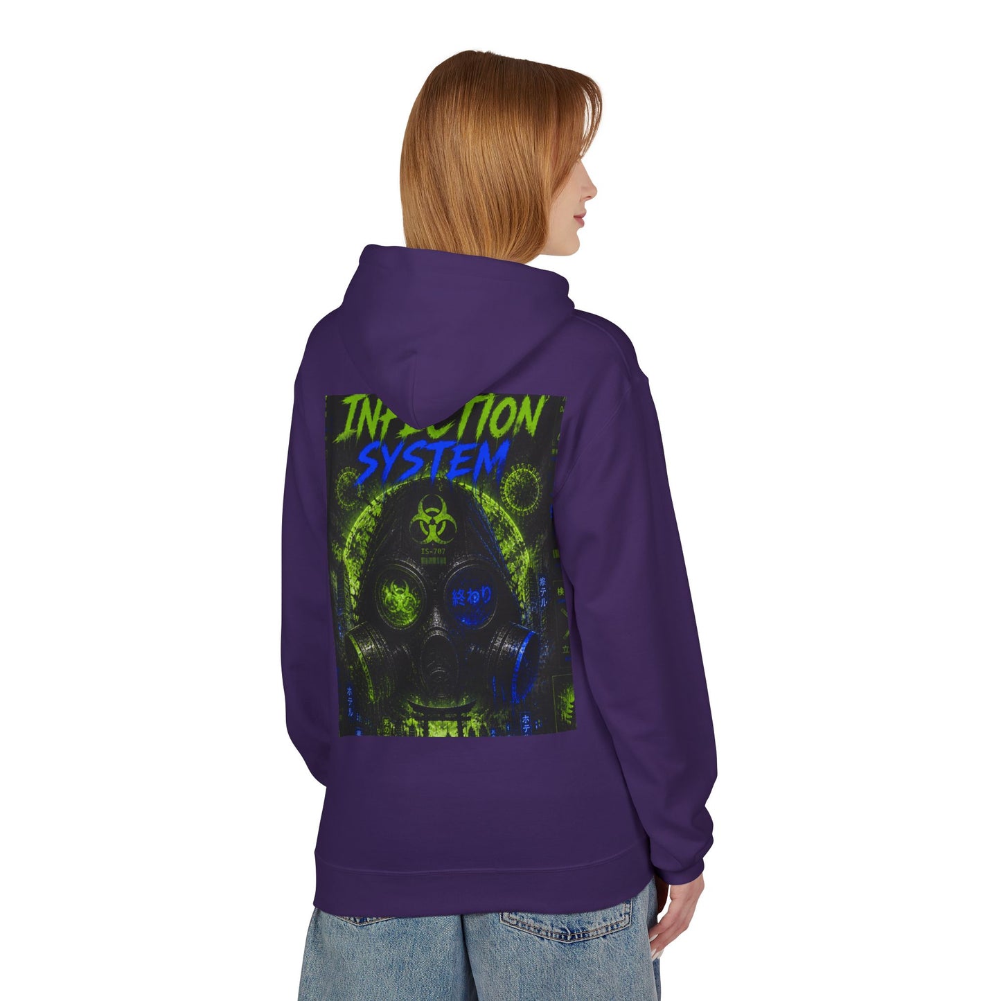 Hoodie - 'WOVN' Infection System Graphic Hoodie (Biohazard Streetwear)